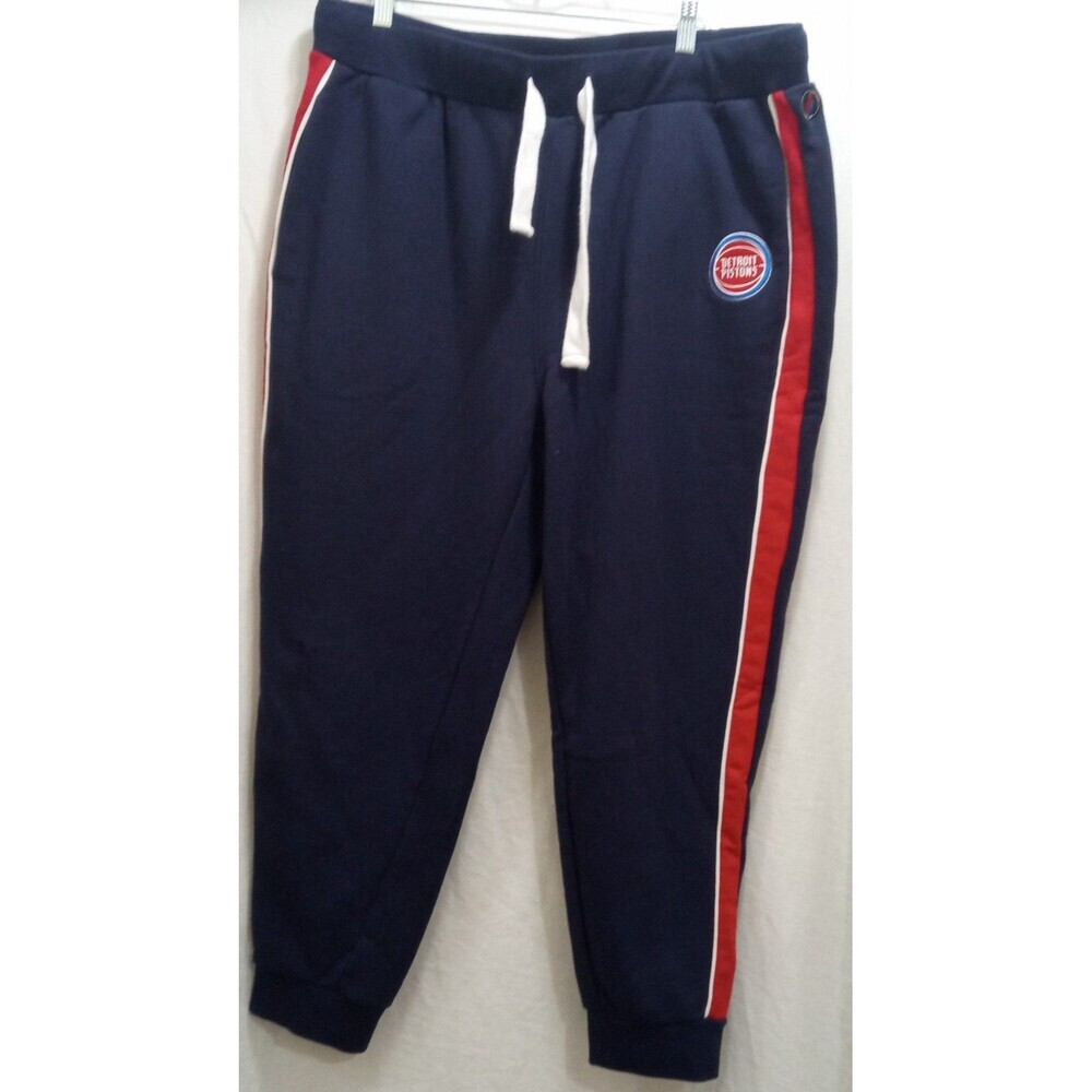 FISLL Detroit Pistons Men's Blue Red Embroidered Logo Joggers Size 3XL LNC NICE